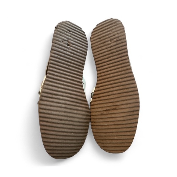 Vtg 90s Ladies White Leather Huaraches Sandal Flat Slip Ons Made In Brazil Sz 7 - Picture 6 of 8